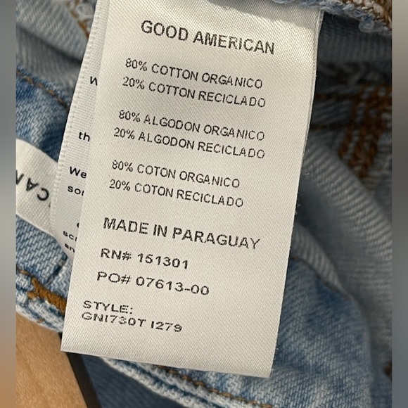 Good American Light Wash Denim Jeans Size 16 - Picture 4 of 6